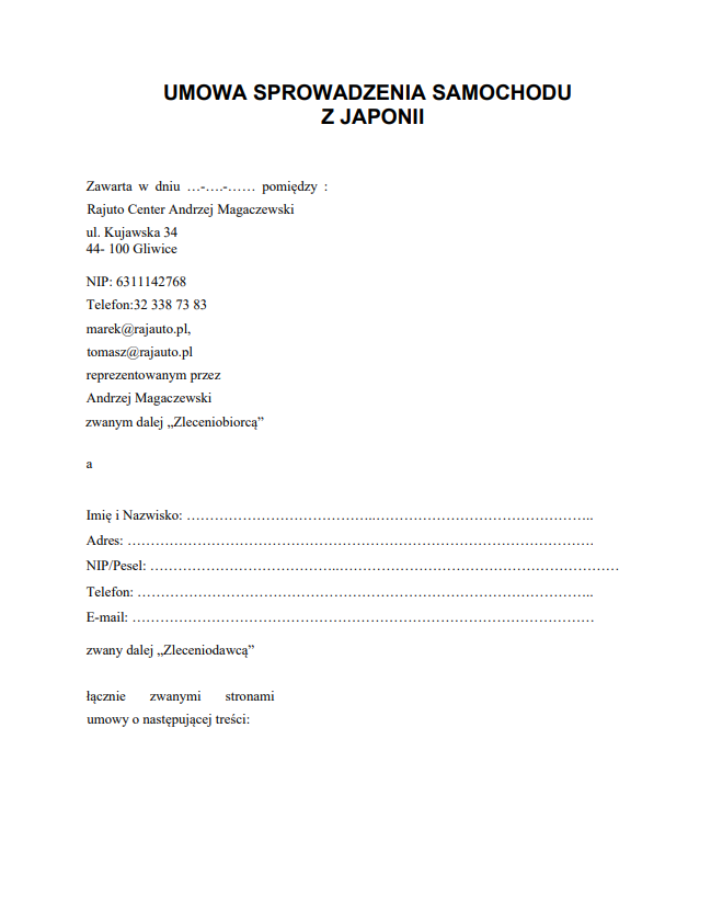 Podgląd wzoru umowy